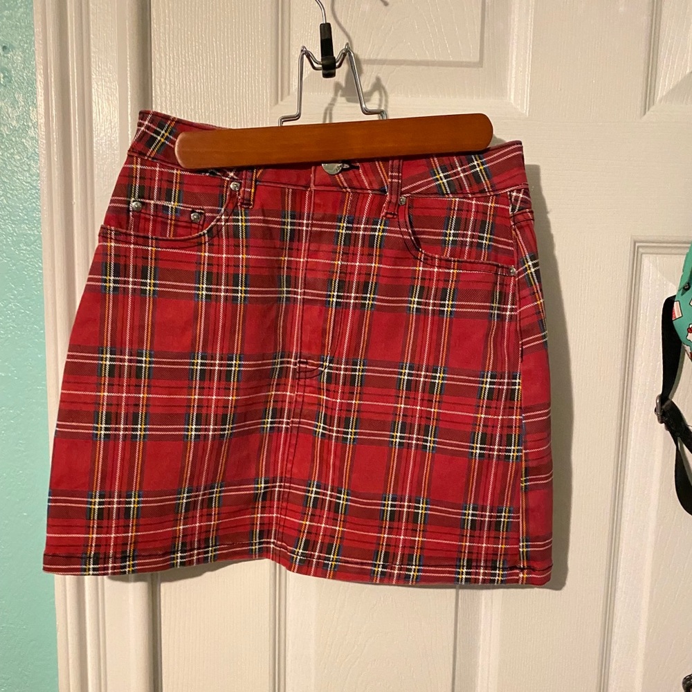 Red Plaid Skirt